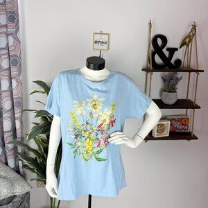 Vintage Lily Flower Pattern Graphic Tee